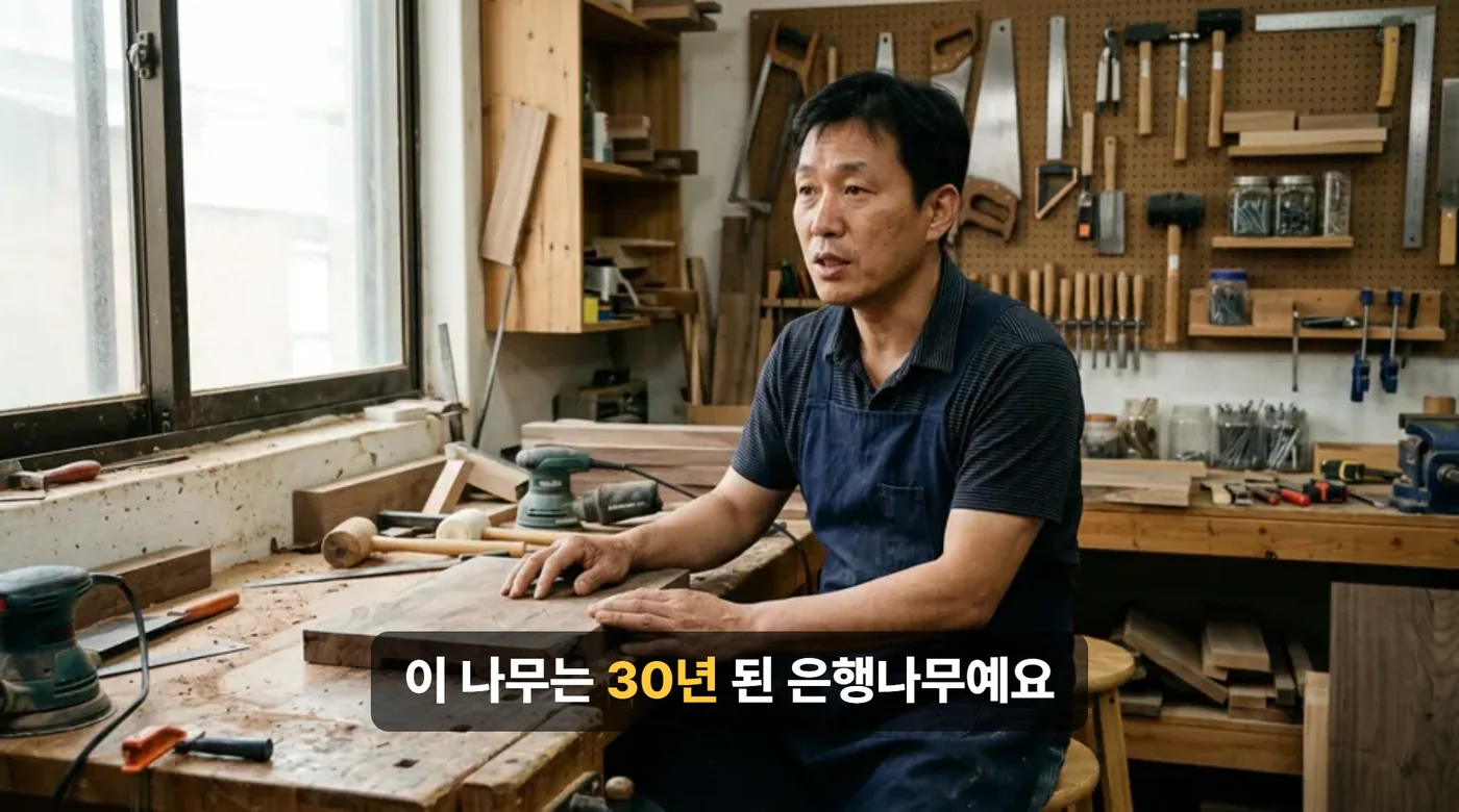 자막 넣은 뒤, 같은 원본 장면 (AI 그림)